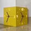 Nordic Corner Wall Clock with Night Light