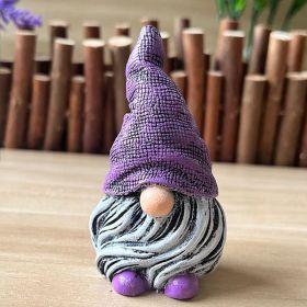 Faceless Garden Gnome Resin Statue (Color: Purple)