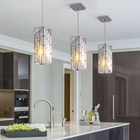 Modern Crystal Pendant Light, Set of 3 (Option: Chrome)