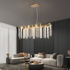 39in Golden Pendant Light with Crystal Strands (Option: Gold)